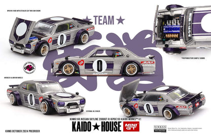 [Pre-Order] Kaido House x Mini GT 1:64 Nissan Skyline GT-R (KPGC10) Kaido Works V1 – Silver