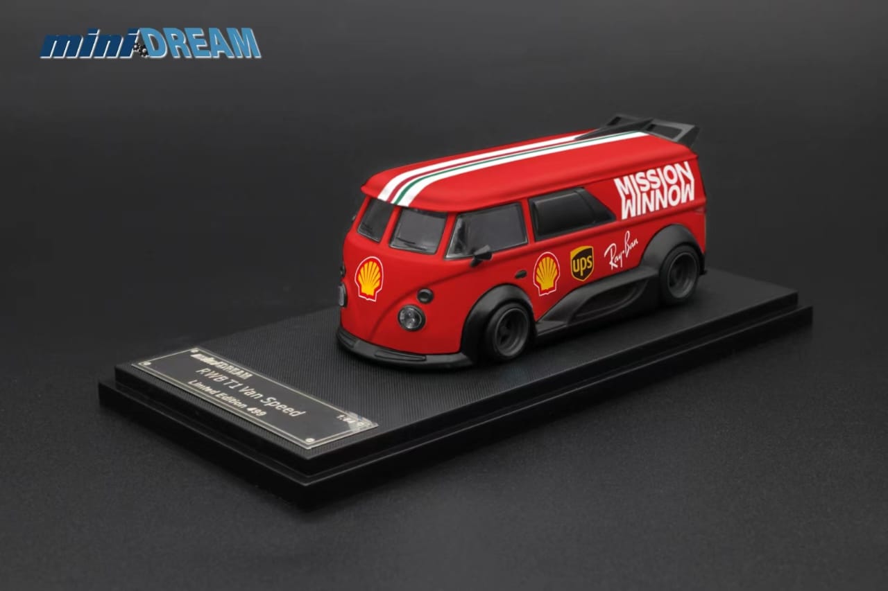 [Pre-Order] miniDream VW T1/ RWB Van Ferrari WM Livery