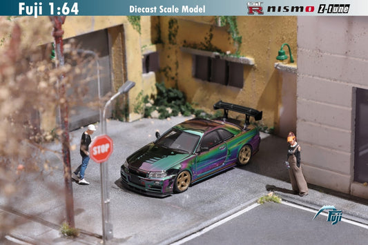 [Pre-Order] Fuji Nissan Skyline GT-R R34 Nismo Z-Tune High Wing in Chameleon