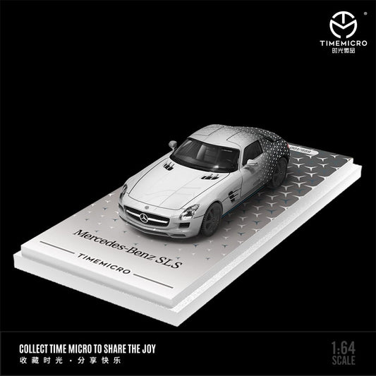 [Pre-Order] TimeMicro Mercedes-Benz SLS in Silver with Stars Livery