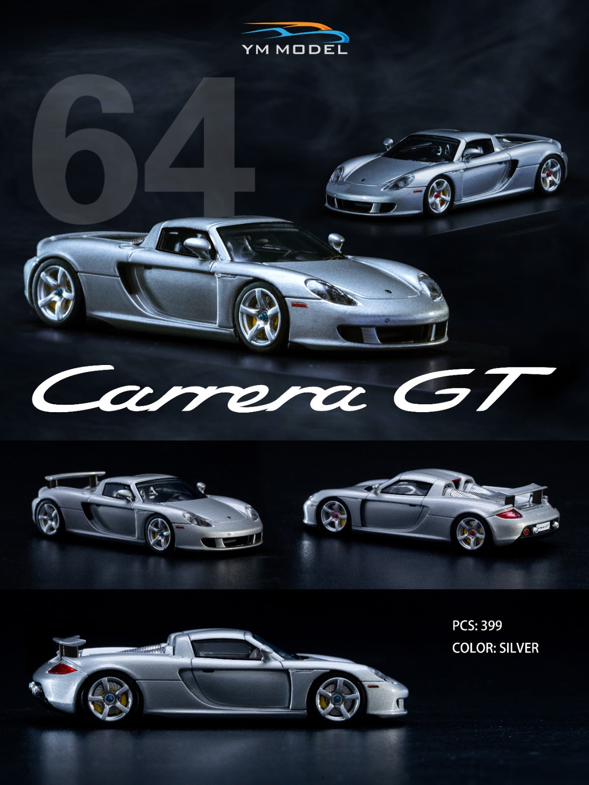 [Pre-Order] YM Model Porsche Carrera GT in Silver
