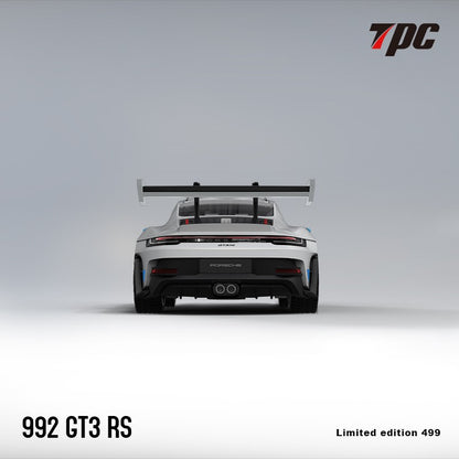 [Pre-Order] TPC Porsche 911 992 GT3 RS in White with Blue Wheels