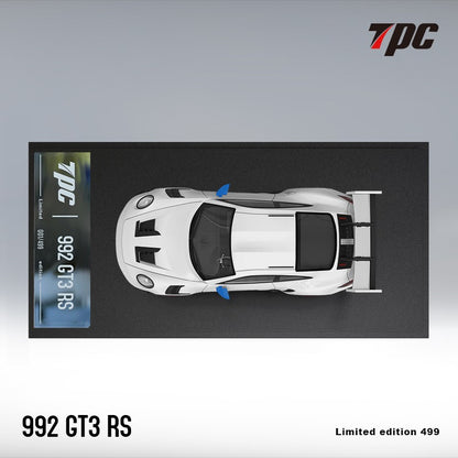[Pre-Order] TPC Porsche 911 992 GT3 RS in White with Blue Wheels