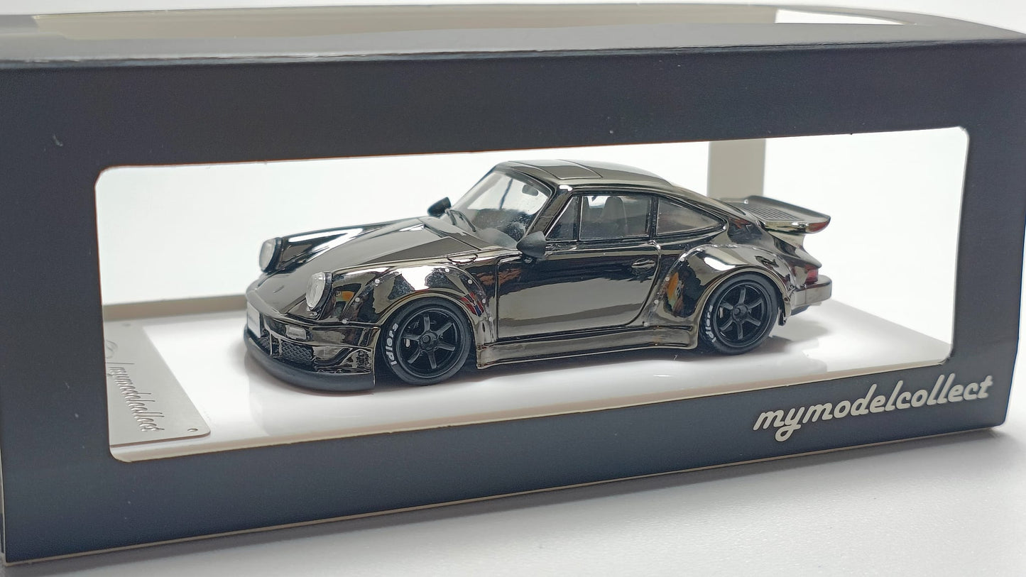 [Pre-Order] MyModelCollect Porsche RWB930 in Chrome Gunmetal Gray