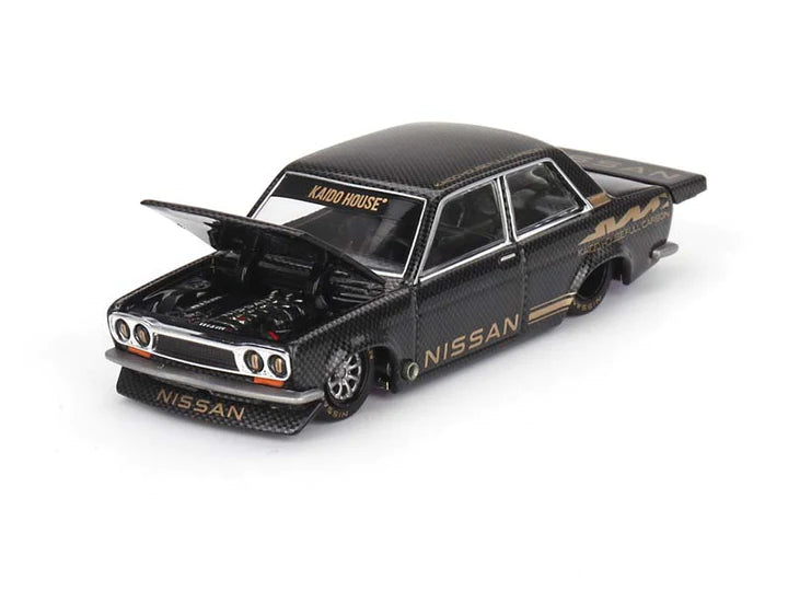 Kaido House x Mini GT 1:64 Datsun 510 Pro Street Full Carbon V1- Black Carbon