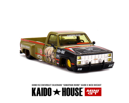 [Pre-Order] Kaido House x Mini GT x Mizu Diecast 1:64 Chevrolet Silverado “Sumatran Rhino”