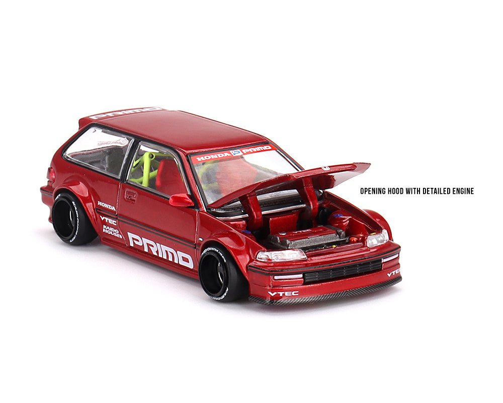 [Pre-Order] Kaido House x Mini GT 1:64 Honda Civic (EF) Kaido Works V2- M Red