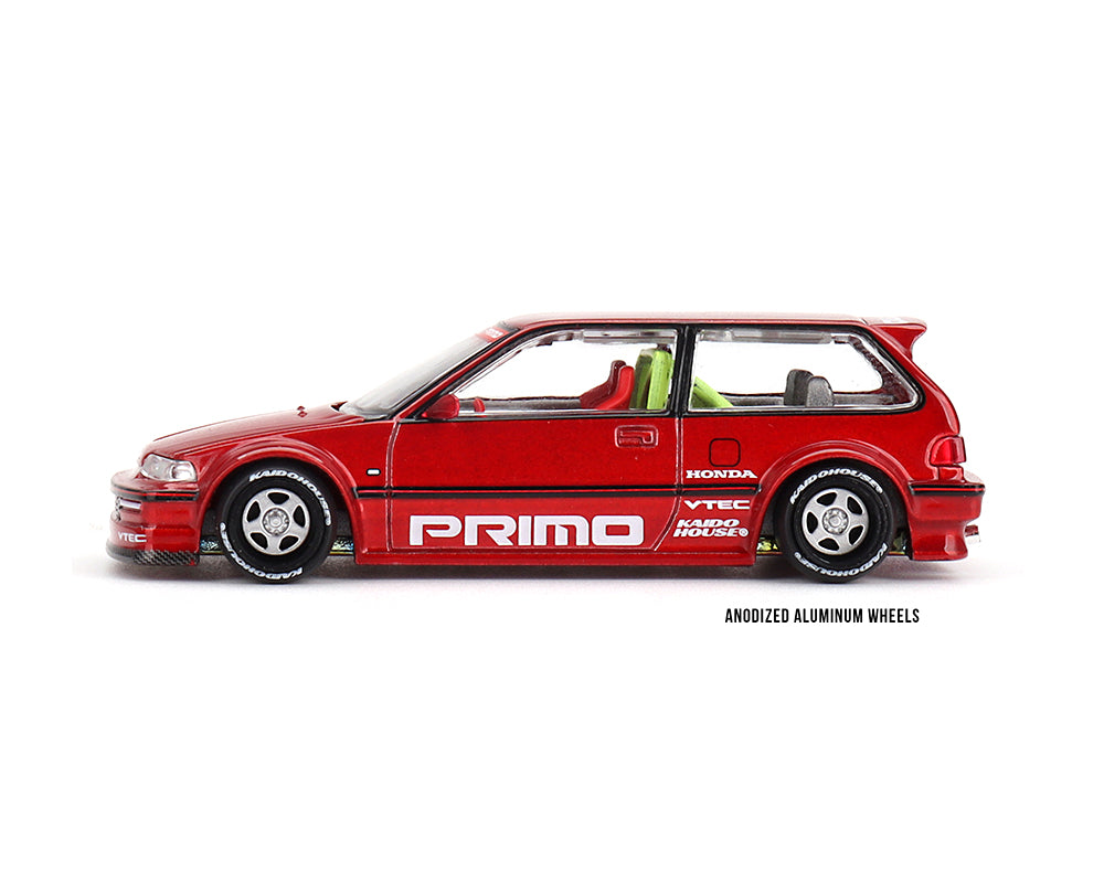 [Pre-Order] Kaido House x Mini GT 1:64 Honda Civic (EF) Kaido Works V2- M Red