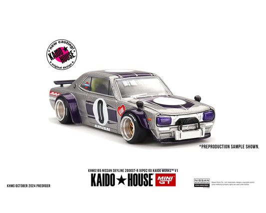 [Pre-Order] Kaido House x Mini GT 1:64 Nissan Skyline GT-R (KPGC10) Kaido Works V1 – Silver