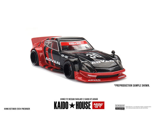 [Pre-Order] Kaido House x Mini GT 1:64 Nissan Fairlady Z Kaido GT ADVAN – Black