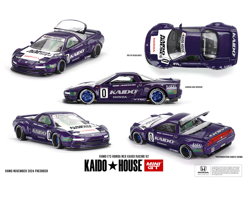 [Pre-Order] Kaido House x Mini GT 1:64 Honda NSX Kaido Racing V2 – Purple