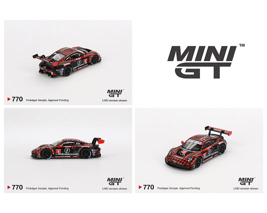 [Pre-Order] Mini GT 1:64 Porsche 911 GT3 R #9 GTD PRO Pfaff Motorsports IMSA 2023 Sebring 12 Hrs. Winner #770