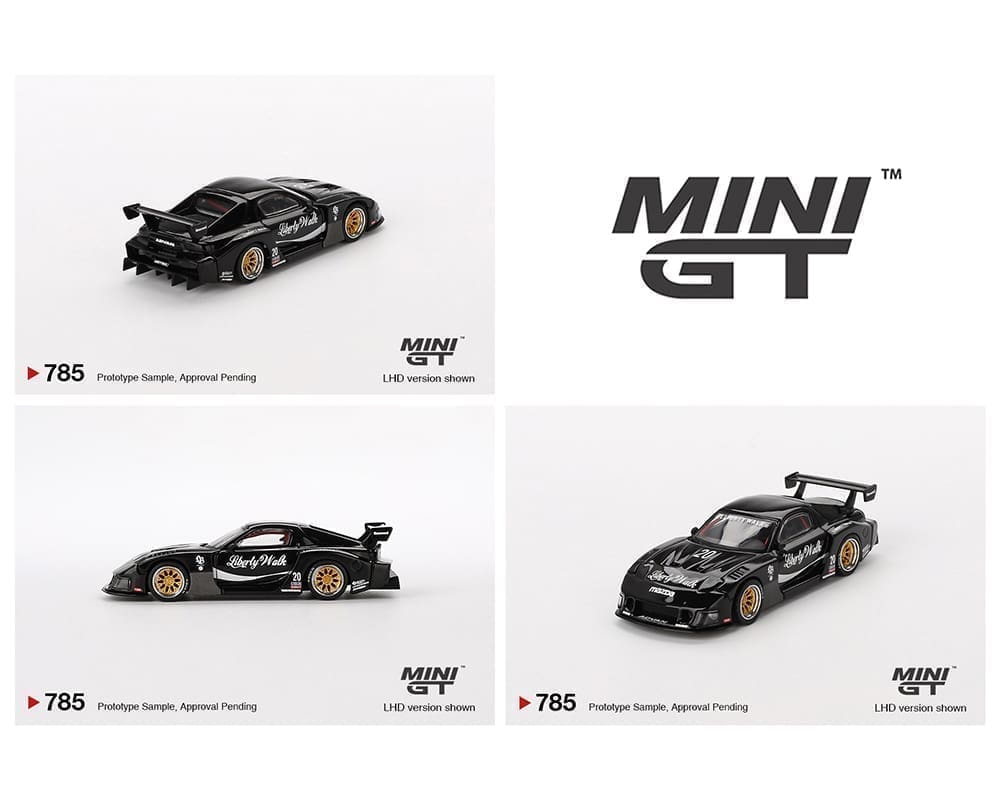 Mini GT 1:64 Mazda RX-7 LB-Super Silhouette – Liberty Walk Black – Mijo Exclusives