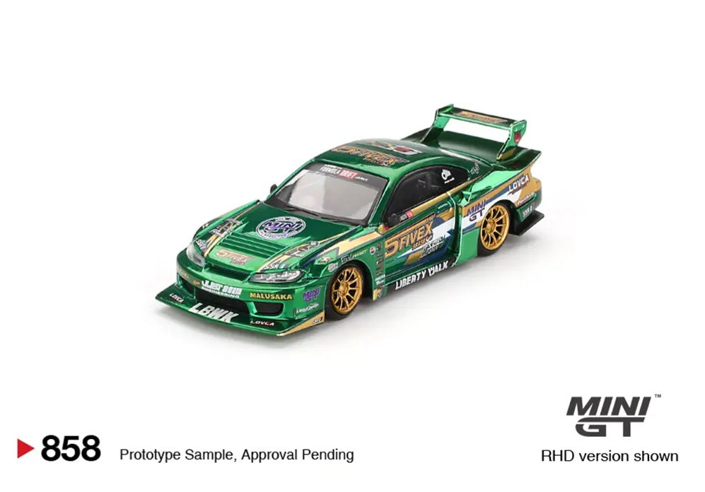 [Pre-Order] Mini GT 1:64 Nissan LB-Super Silhouette S15 SILVIA LBWK 2024 Fausto Racing #858