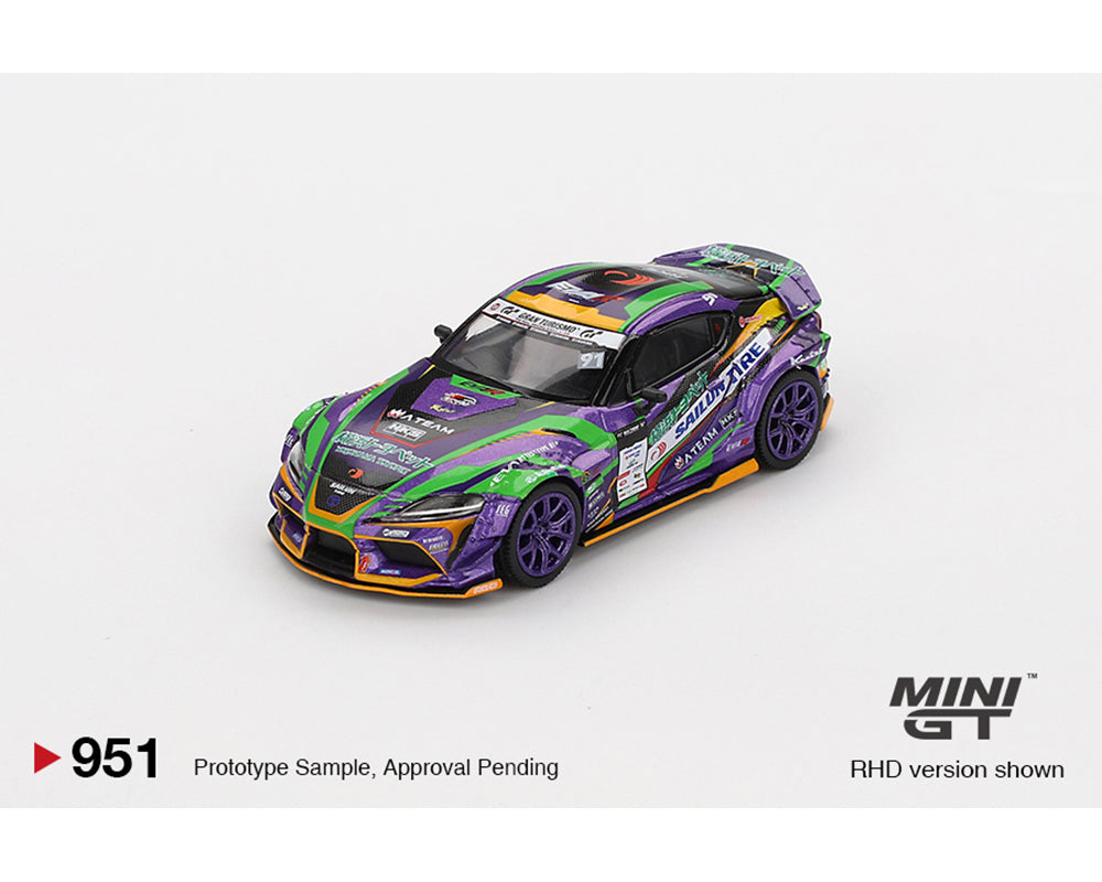 [Pre-Order] Mini GT 1:64 Japan Exclusive Toyota GR Supra KUHL 2021 D1GP EVANGELION RACING 2021- Limited Edition