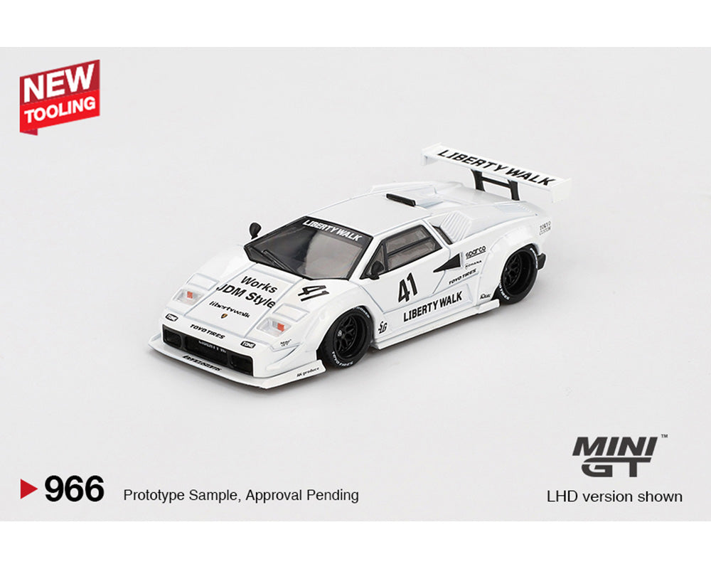 [Pre-Order] Mini GT 1:64 Lamborghini Countach LB-WORKS – White – 2024 Tokyo Auto Salon