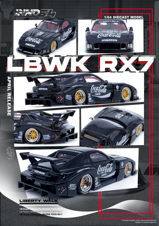 [Pre-Order] INNO64 1/64 Mazda RX7 (FD3S) LB-SUPER SILHOUETTE in Black