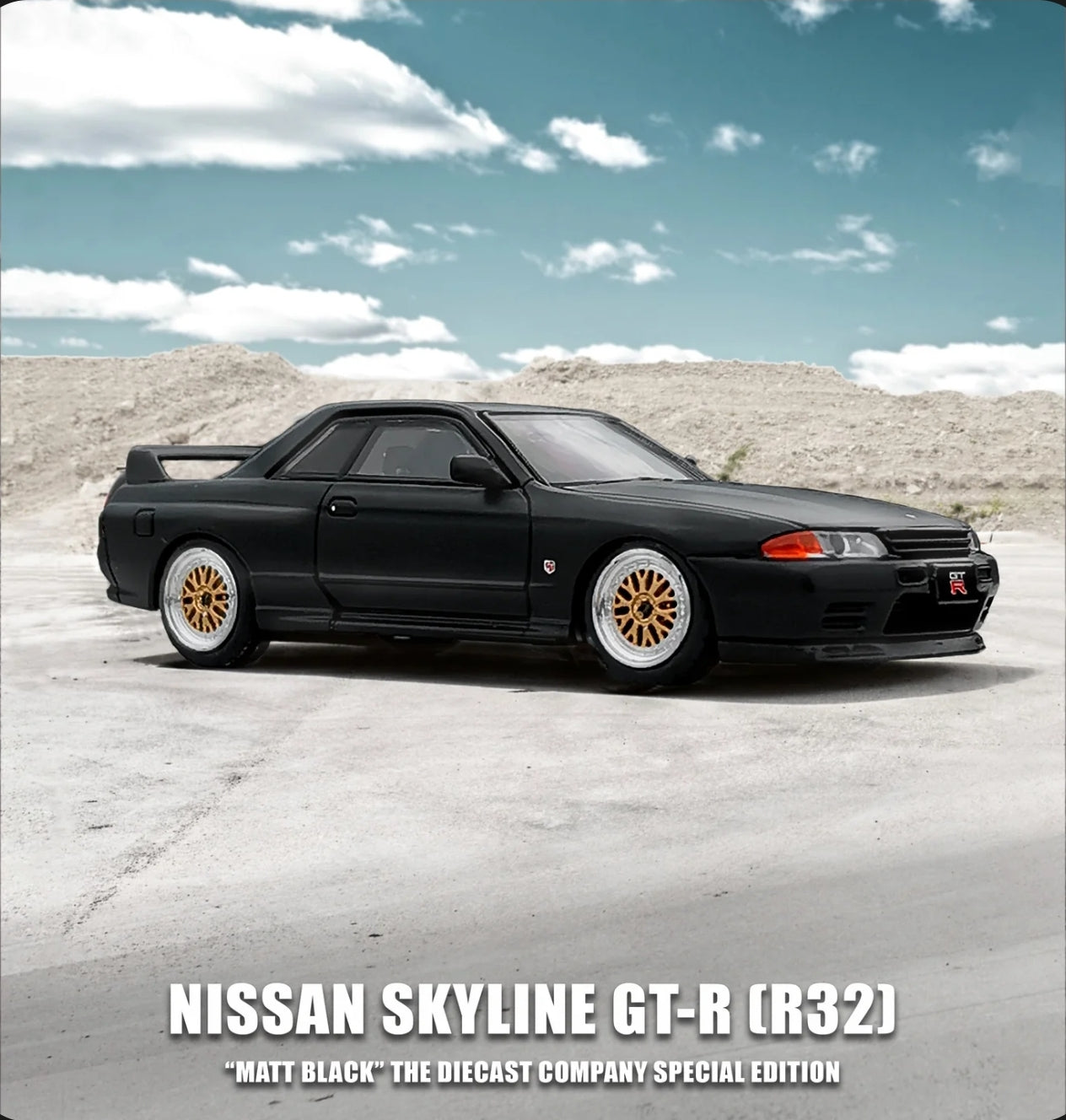 Inno64 Nissan Skyline GT-R R32 Matt Black "THE DIECAST COMPANY" Special Edition