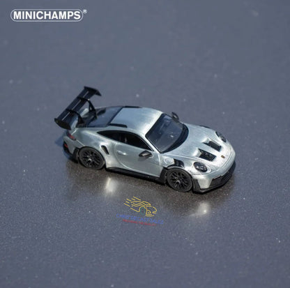 [Pre-Order] Minichamps X CLDC Exclusive Porsche 911 GT3 RS in Raw Silver English Magazine Version 1:64 (MAGAZINE INCLUDED)
