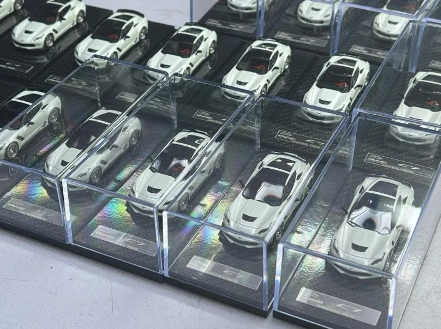 YM Model Chevrolet Corvette C7 bagged In White