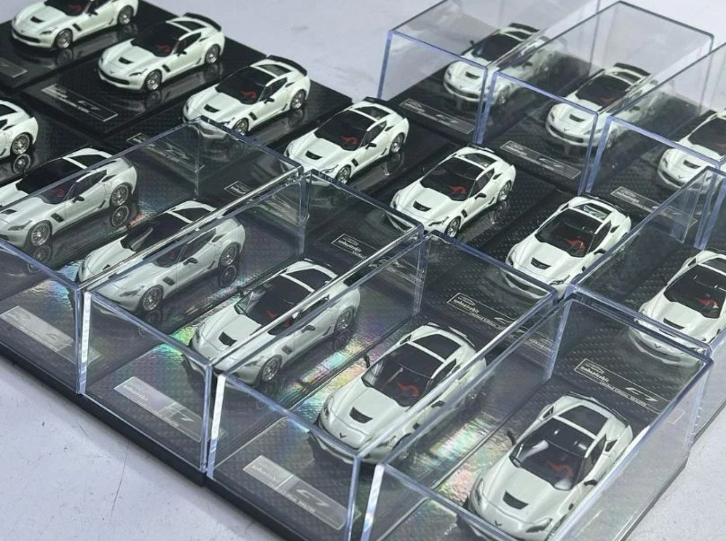 YM Model Chevrolet Corvette C7 bagged In White
