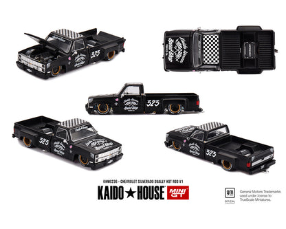 [Pre-Order] Kaido House x Mini GT Chevrolet Silverado Dually Hot Rod V1 – Flat Black