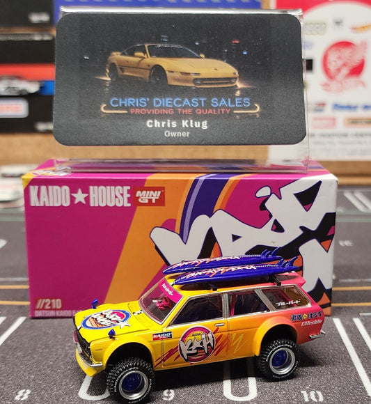 *OPENED* Kaido House x Mini GT Datsun KAIDO 510 Wagon 4×4 Kaido ISLANDS V1- Orange