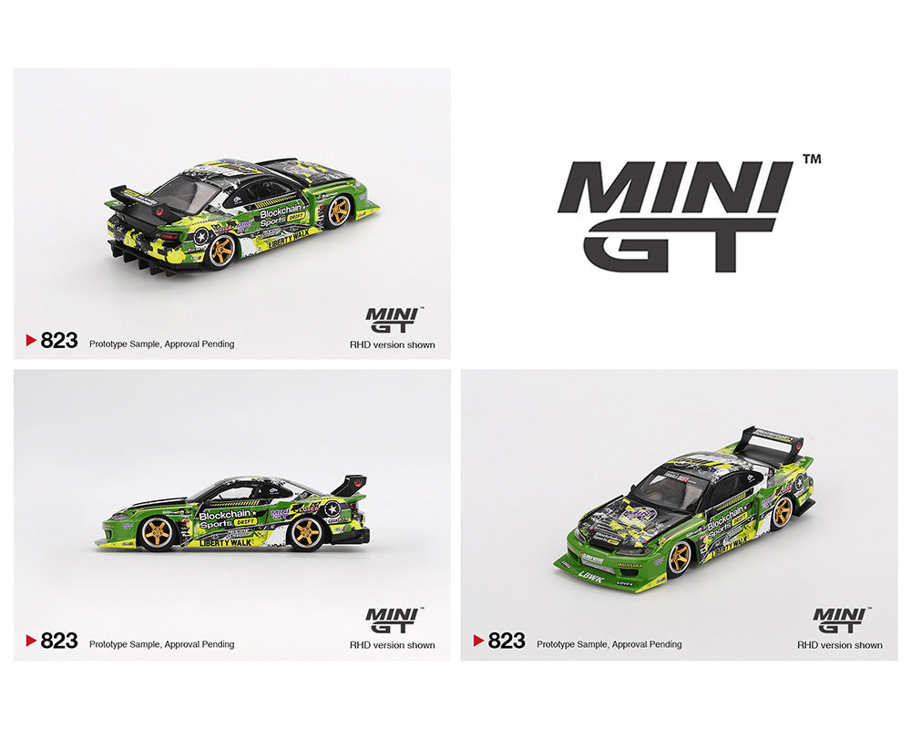 [Pre-Order] Mini GT 1:64 Nissan LB-Super Silhouette S15 SILVIA #555 V2 2024 – Green – Formula Drift Japan