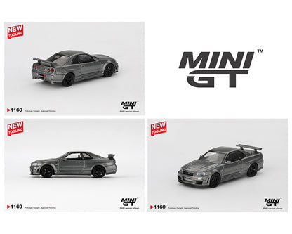 [Pre-Order] Mini GT 1:64 Nissan Skyline GT-R Dark Metal Gray (NISMO BNR34 CRS Version)