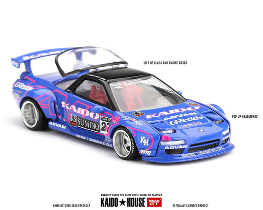 [Pre-Order] Kaido House x Mini GT Honda NSX Kaido House Nostalgic Classics – Blue