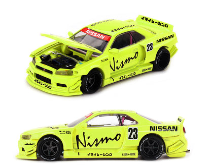 [Pre-Order] Kaido House x Mini GT Nissan Skyline GT-R (R34) Kaido Works V4 – Yellow