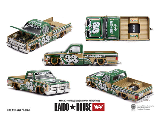[Pre-Order] Kaido House x Mini GT Chevrolet Silverado Kaido Intimidator V2 – Beige