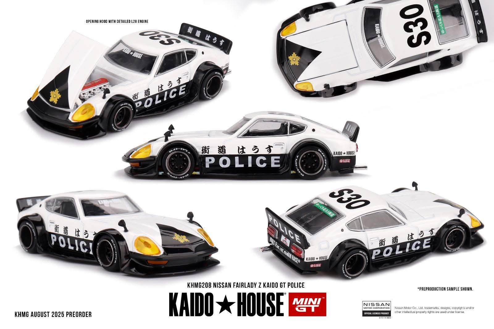 Kaido House x Mini GT 1:64 Nissan Fairlady Z Kaido GT Police
