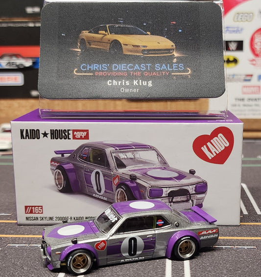 *OPENED* Kaido House x Mini GT 1:64 Nissan Skyline 2000GT-R (KPGC10) Kaido Works V1 – Silver