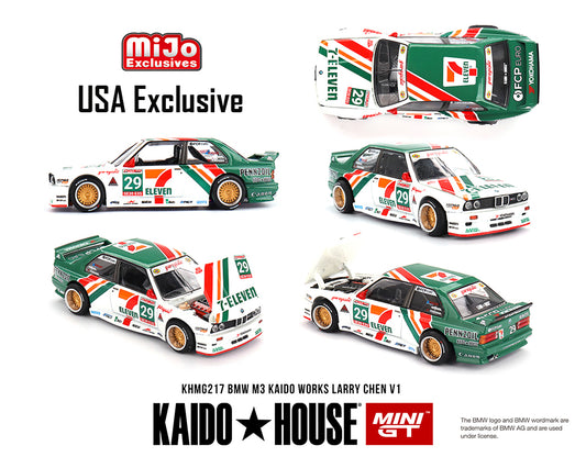 [Pre-Order] Kaido House x Mini GT 1:64 BMW M3 Kaido Works Larry Chen V1 – USA Exclusive – MiJo Exclusives