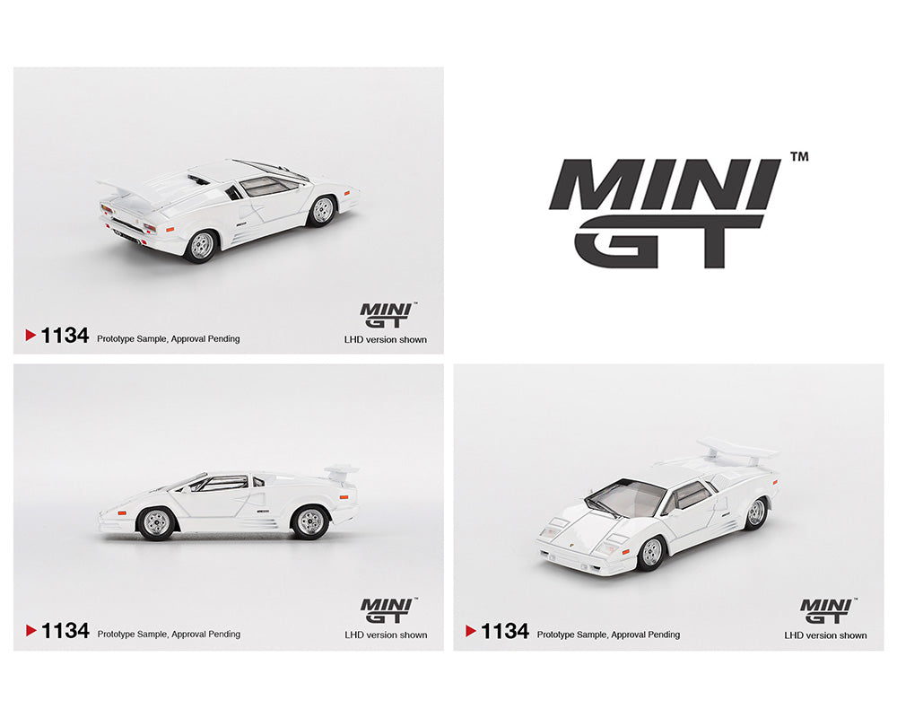 [Pre-Order] Mini GT 1:64 Lamborghini Countach 25th Anniversary – White – Limited Edition