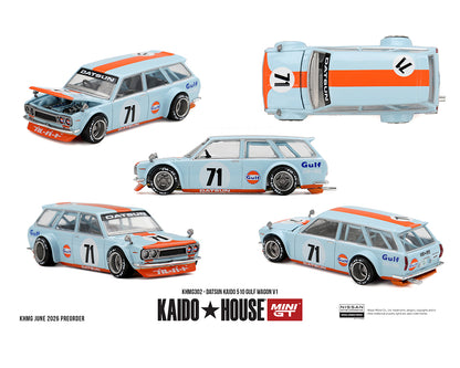 [Pre-Order] Kaido House x Mini GT 1:64 Datsun KAIDO 510 GULF Wagon V1