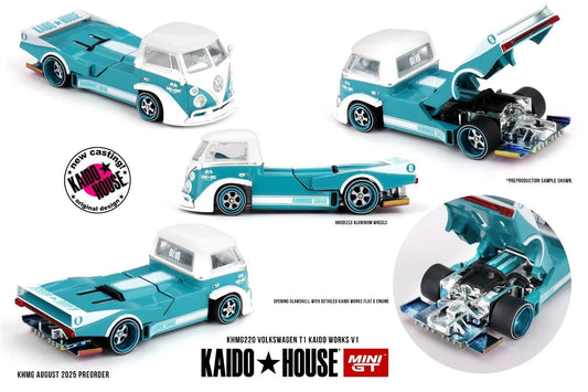 [Pre-Order] Kaido House x Mini GT Volkswagen T1 KAIDO WORKS V1 – Turquoise/White