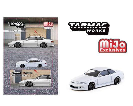 [Pre-Order] Tarmac Works 1:64 VERTEX Toyota Soarer JZZ30 – White – Global64 – MiJo Exclusives Limited Edition
