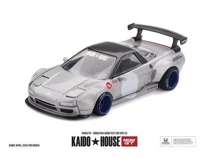 [Pre-Order] Kaido House x Mini GT Honda NSX Kaido Test Car Spec V2 – Silver w/ Carbon