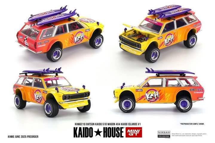 [Pre-Order] Kaido House x Mini GT 1:64 Datsun KAIDO 510 Wagon 4×4 Kaido ISLANDS V1- Orange