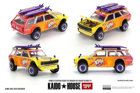 [Pre-Order] Kaido House x Mini GT 1:64 Datsun KAIDO 510 Wagon 4×4 Kaido ISLANDS V1- Orange