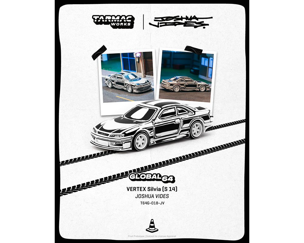 [Pre-Order] Tarmac Works 1:64 Vertex Silvia S14 – Designed by JOSHUA VIDES – Global64