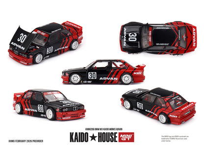 [Pre-Order] Kaido House x Mini GT 1:64 BMW M3 Kaido Works Advan – Black/Red