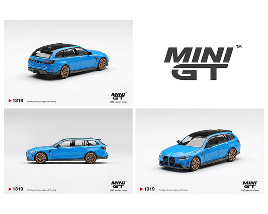 [Pre-Order] Mini GT 1:64 BMW M3 Competition Touring – Portimao Blue Metallic