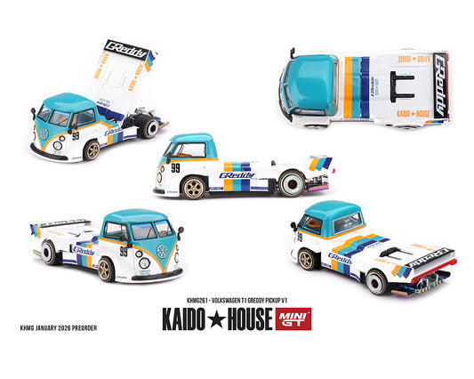 [Pre-Order] Kaido House x Mini GT 1:64 Volkswagen T1 GReddy Pickup V1