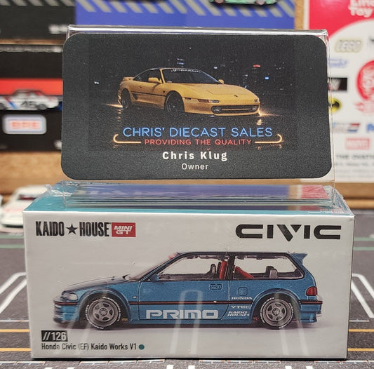 Kaido House x Mini GT 1:64 Honda Civic (EF) Kaido Works V1 – Tahitian Green