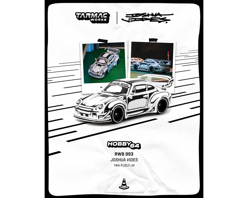 [Pre-Order] Tarmac Works 1:64 RWB 993 – Designed by JOSHUA VIDES – Hobby64