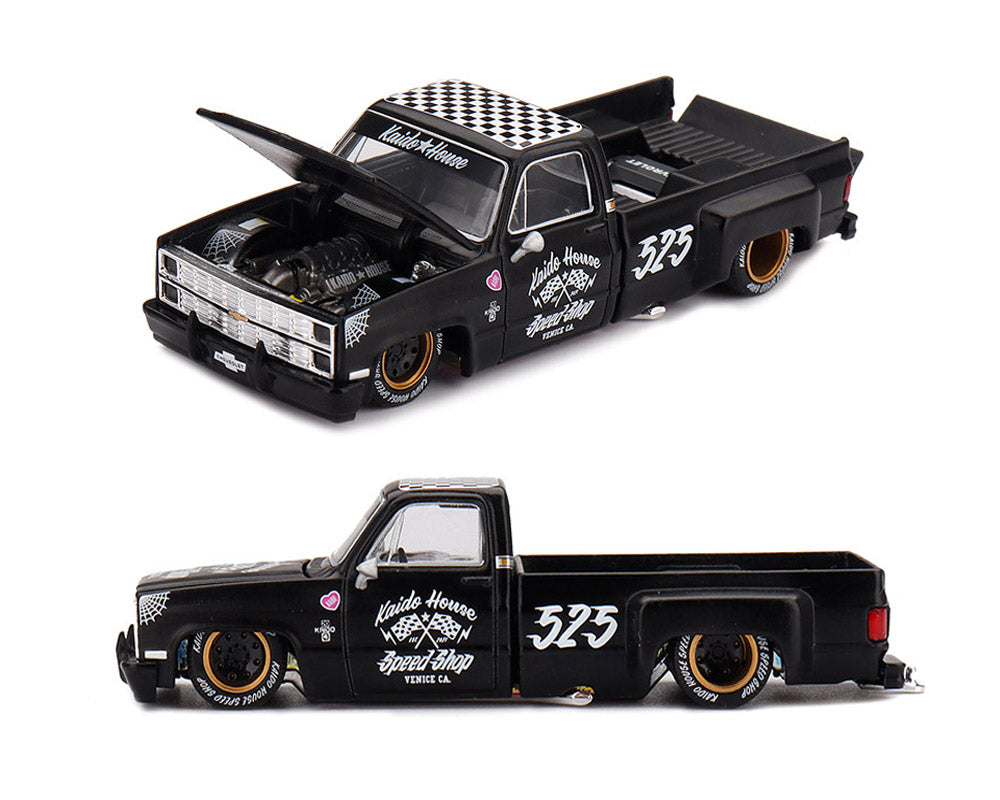 [Pre-Order] Kaido House x Mini GT Chevrolet Silverado Dually Hot Rod V1 – Flat Black