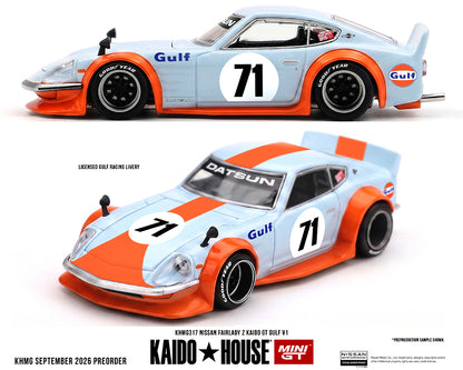 [Pre-Order] Kaido House x Mini GT Nissan Fairlady Z Kaido GT GULF V1 – Blue